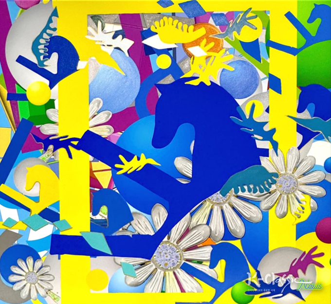 김민경 작가(Kim, Min-Kyoung) 105x97cm Painting & printed on Canvas 2025
