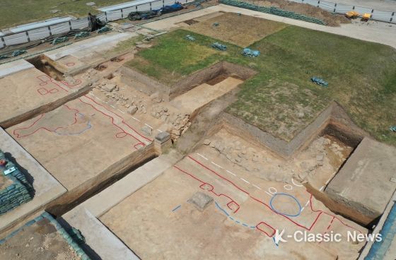 익산 미륵사 목탑지 발굴조사 전경(남서에서)