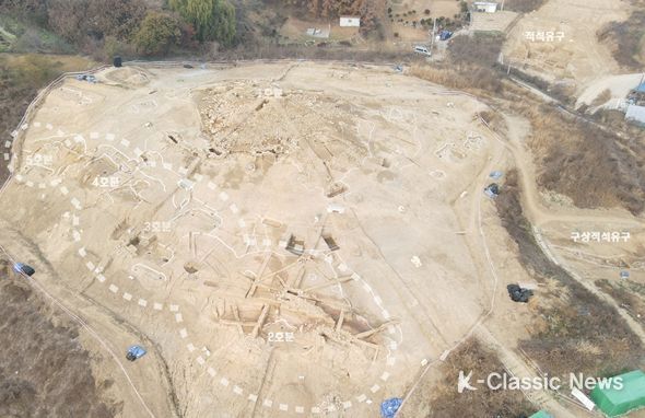 세종시 전의면 읍내리 고분 전경