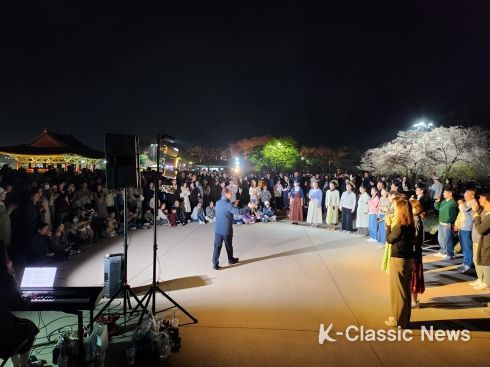 1일 동궁과 월지에서 개최된 벚꽃버스킹