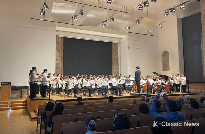 지난 3일 베를린 국립예술대학교 요제프요아힘 홀에서 열린 금산 별무리학교 학생오케스트라 독일 공연 기념 음악회