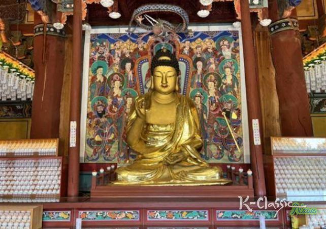 세종 비암사 소조아미타여래좌상