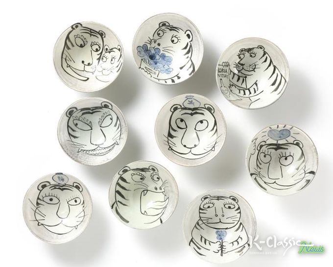 마그나갤러리 전시 참여작가 작품_허상욱, 분청 은채 호랑이 사발.