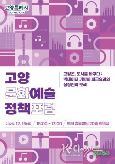 ‘2025 고양문화예술정책포럼’ 홍보문