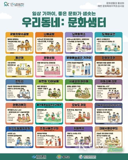 카페·공방이 문화사랑방으로… 예천 ‘우리동네 문화샘터’ 참여자 모집