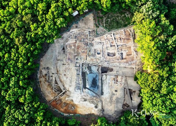 여주 상원사지 발굴조사 항공사진